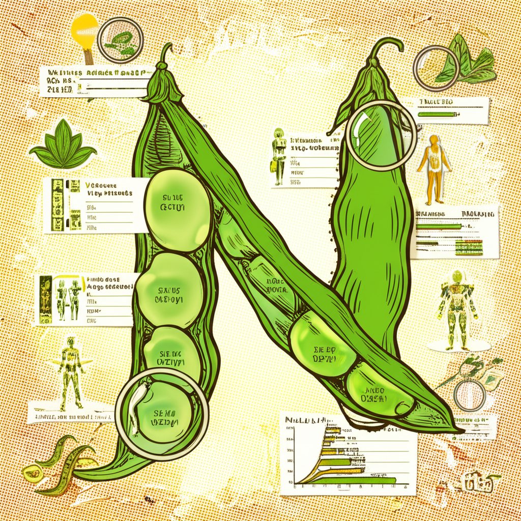 Broad beans nutrition: Vitamins, fiber, and protein explained in a healthy diet infographic.