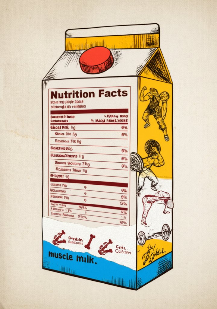 Muscle Milk Nutrition Facts Label: Calories, Protein, Carbs, and Vitamins.