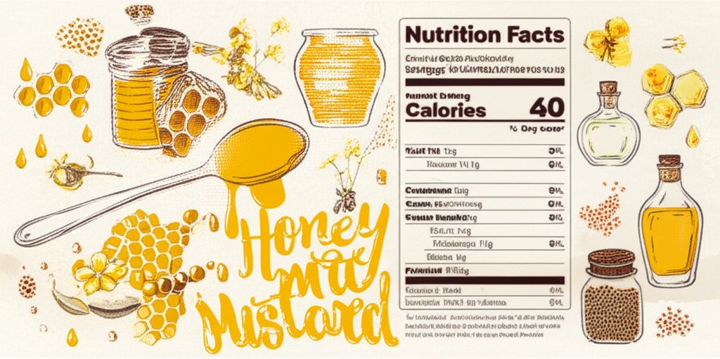 Honey mustard nutrition facts label: Calories, carbs, fat, and more details.