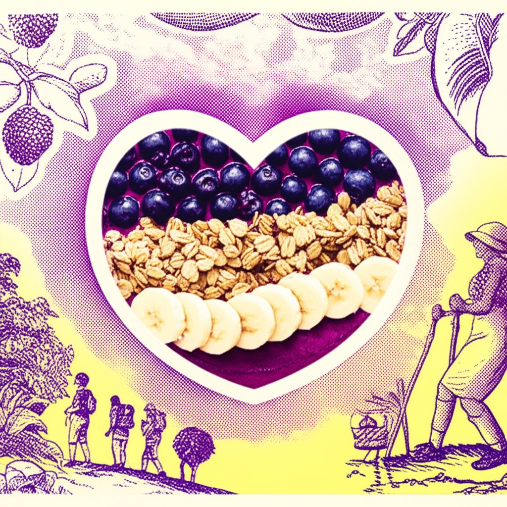 Açaí Affair base ingredients unmasked: Fresh, vibrant, and healthy superfood bowl.