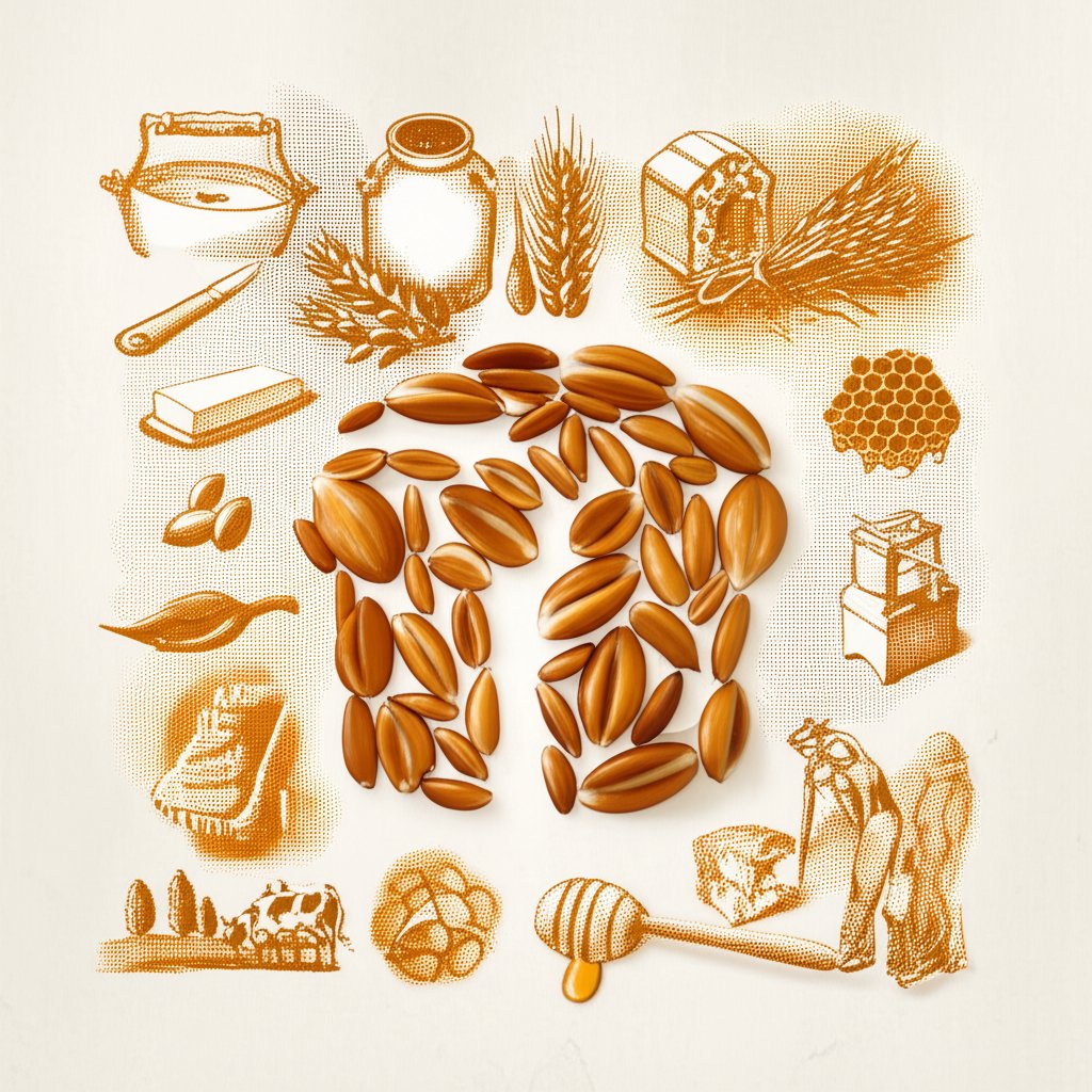 Ingredient breakdown: butter, sugar, and wholesome goodness for delicious results.