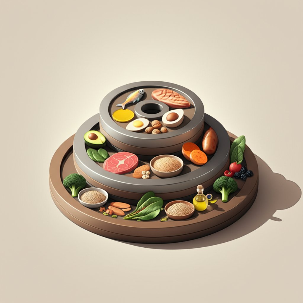 Perfect bulking meal showing protein, carbs, and healthy fats for muscle growth.