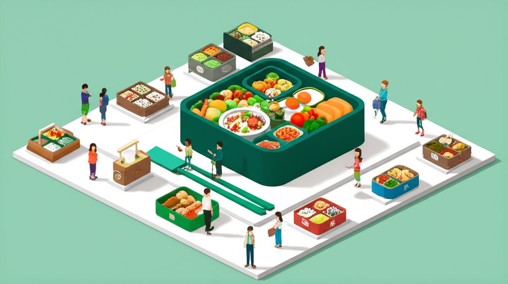 Guide to choosing your ideal bento box, featuring various styles and sizes.