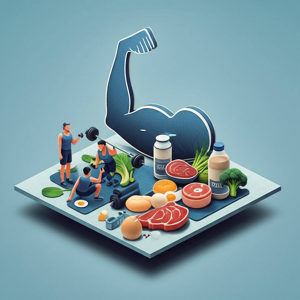 Emphasizing muscle building, strength training, and a powerful, sculpted physique.