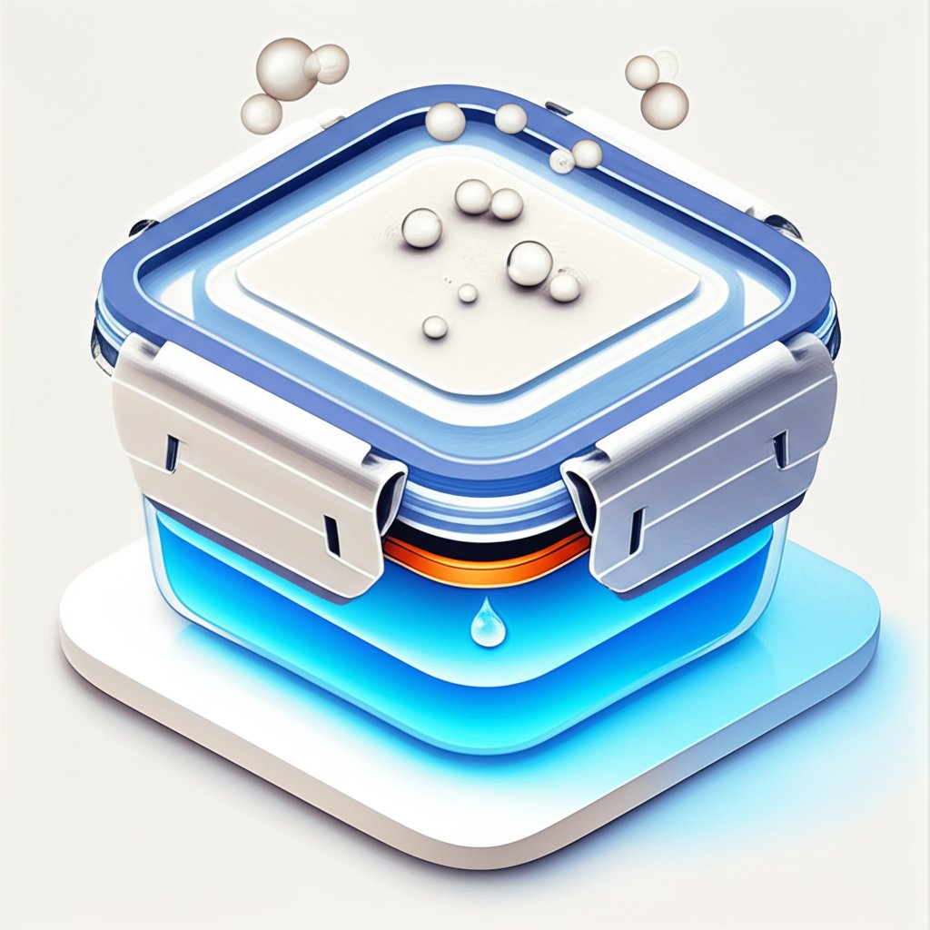 Airtight seal mechanism and leak-proof design of a locking lid container.