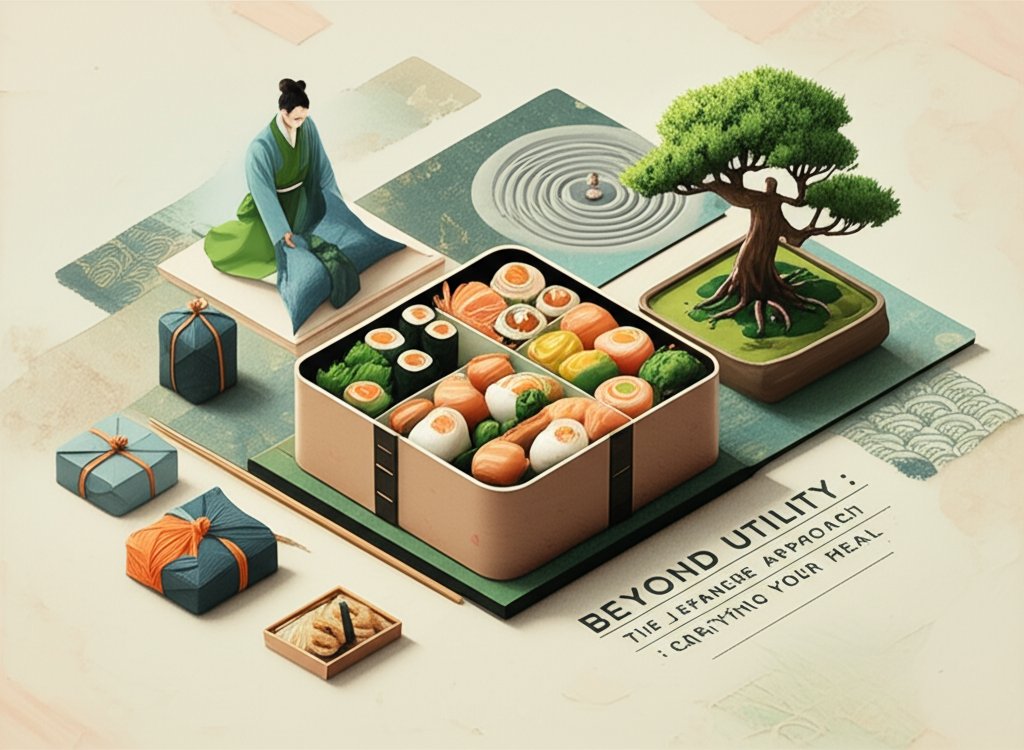 Japanese bento boxes, furoshiki: thoughtful, beautiful meal carrying.