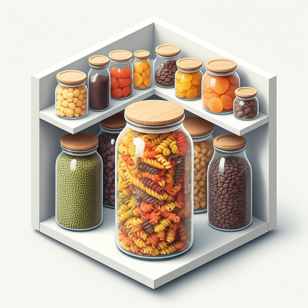 Durable borosilicate glass food storage containers for kitchen organization.