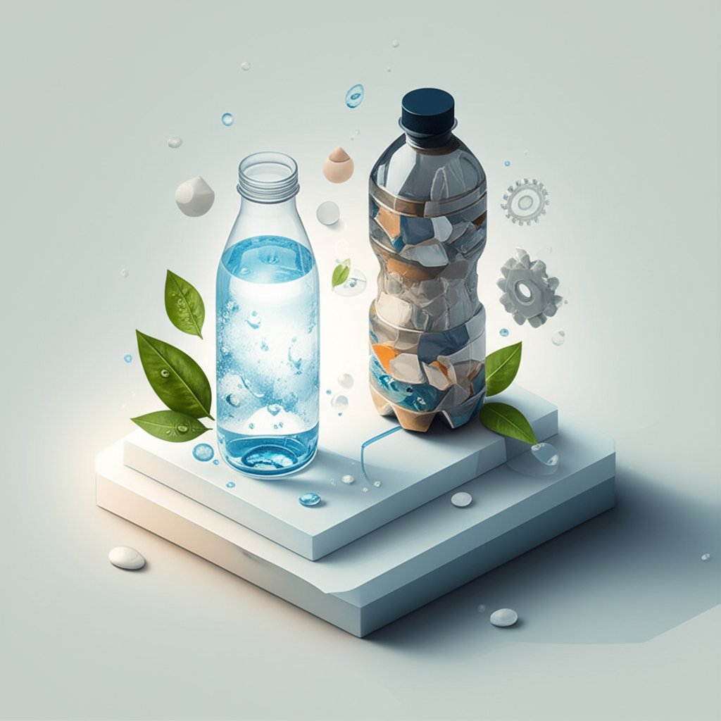 Choosing your material: Glass vs. Plastic. Sustainable and durable options.