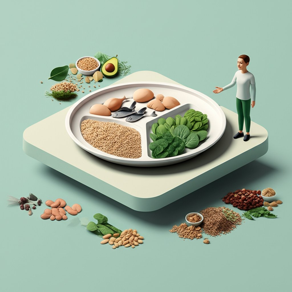 Simple PFC Plate Method: Easy guide for balanced protein, fat, carbs.