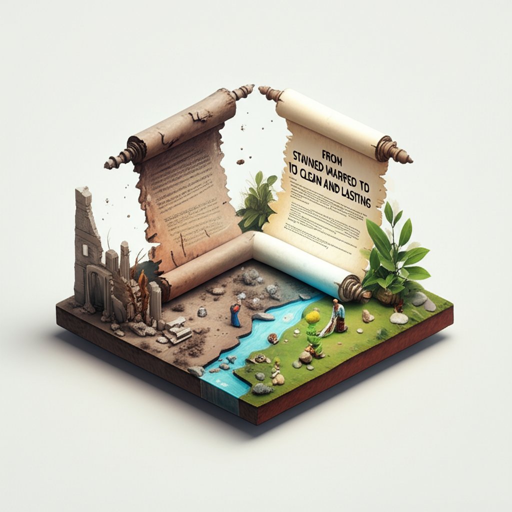 Expert restoration transforming stained, warped materials into clean, lasting quality.