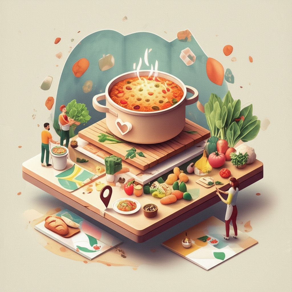 Fresh, healthy home cooked meals available nearby for convenient pickup.