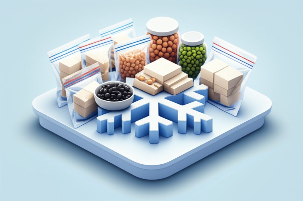 Tips for freezing tofu, tempeh, and legumes without ruining their texture.