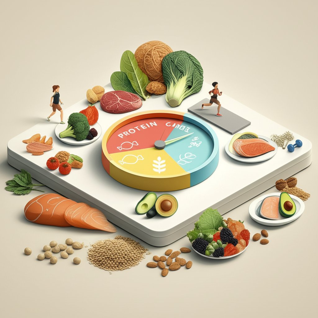 Visual guide for setting personalized weight loss macro ratios.