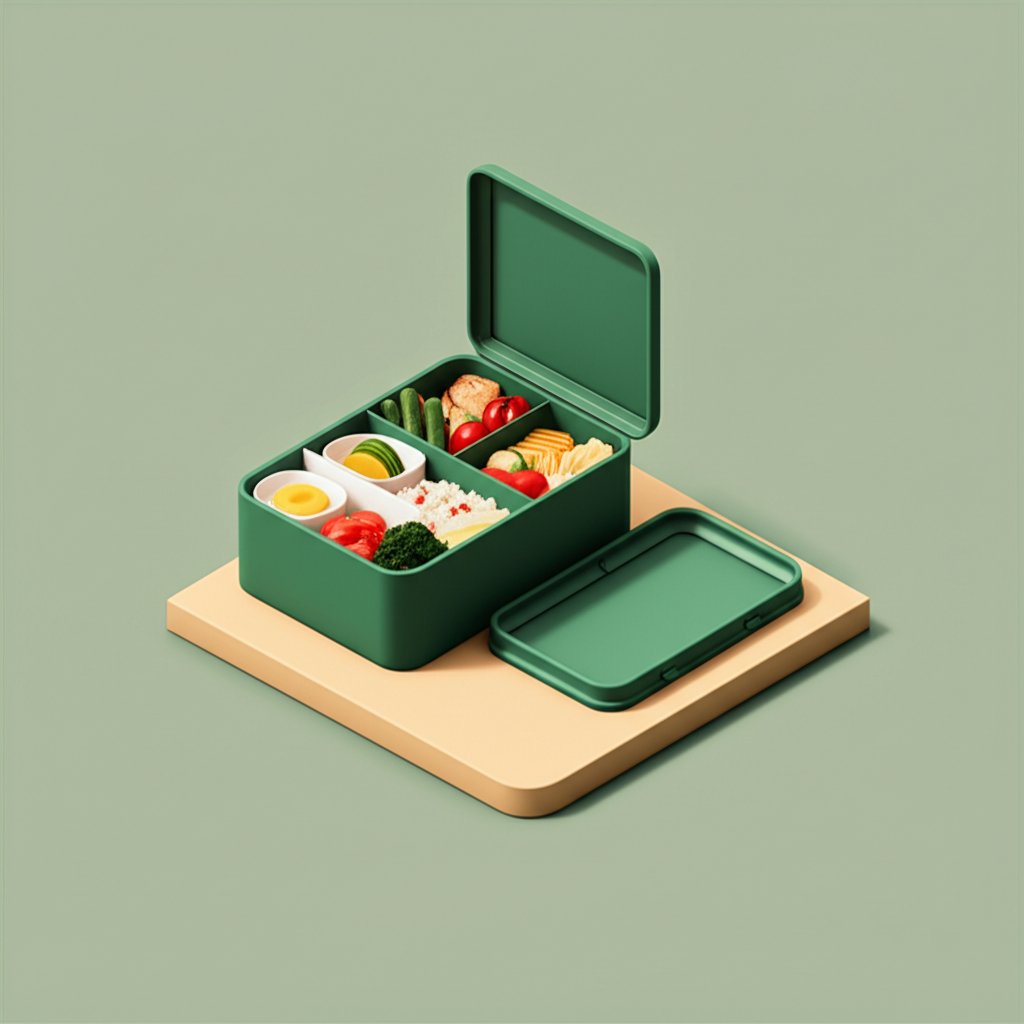 Lunch box designed to perfectly fit a bento box inside.