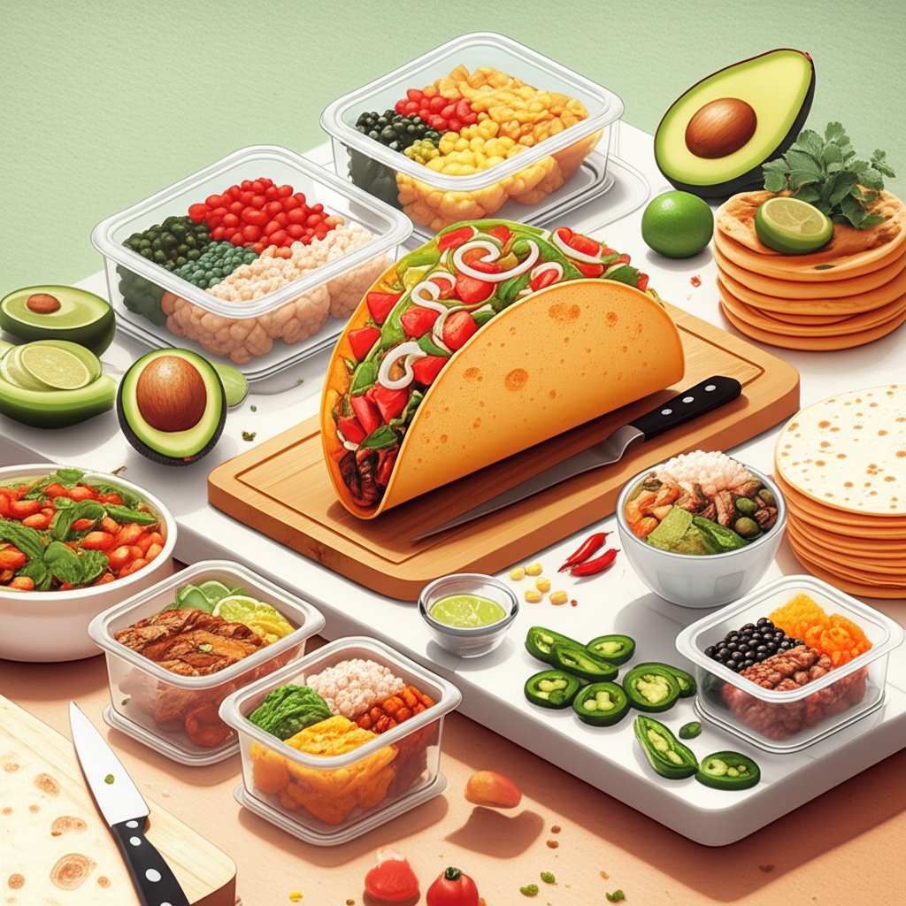 Easy, healthy Mexican meal prep ideas featuring bowls, tacos, and fajitas.