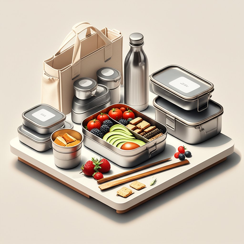 Eco-friendly stainless steel food containers for durable, healthy food storage.