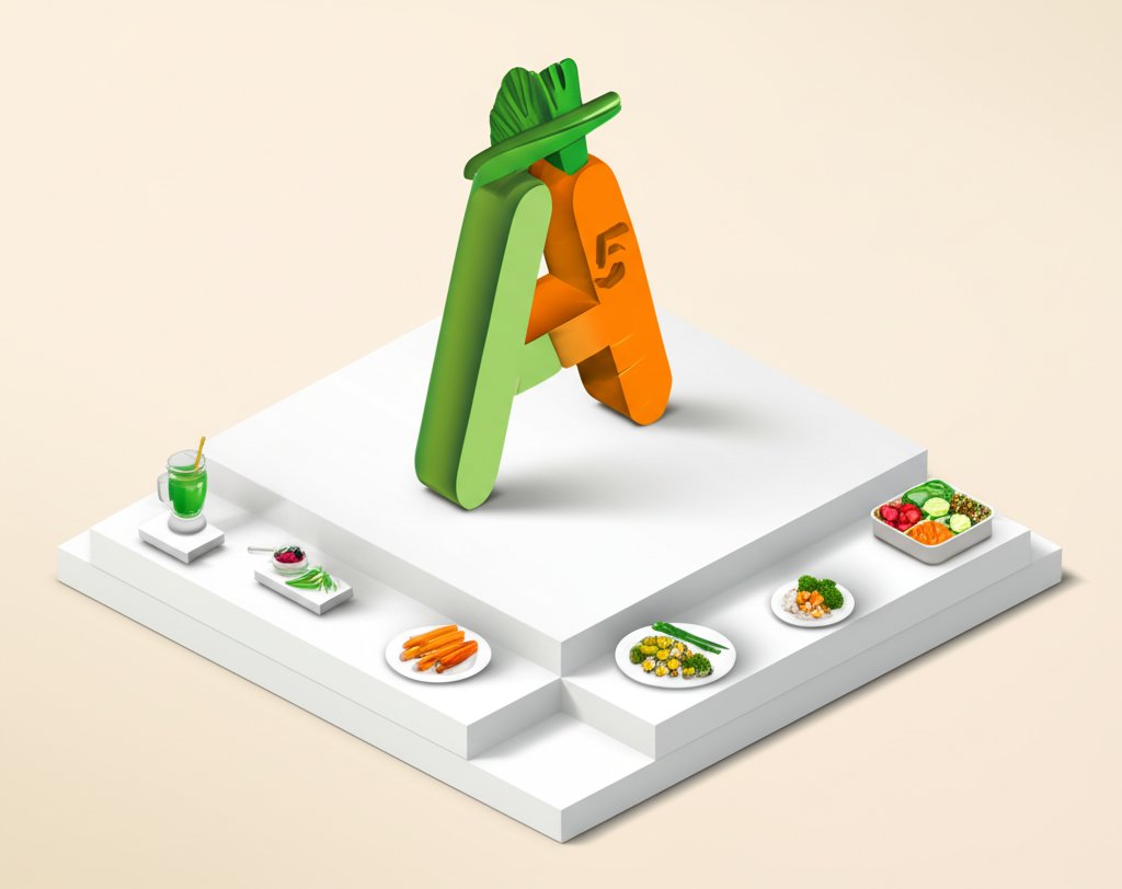 Healthy Veggie A-Team 5-day meal plan with fresh colorful vegetables.