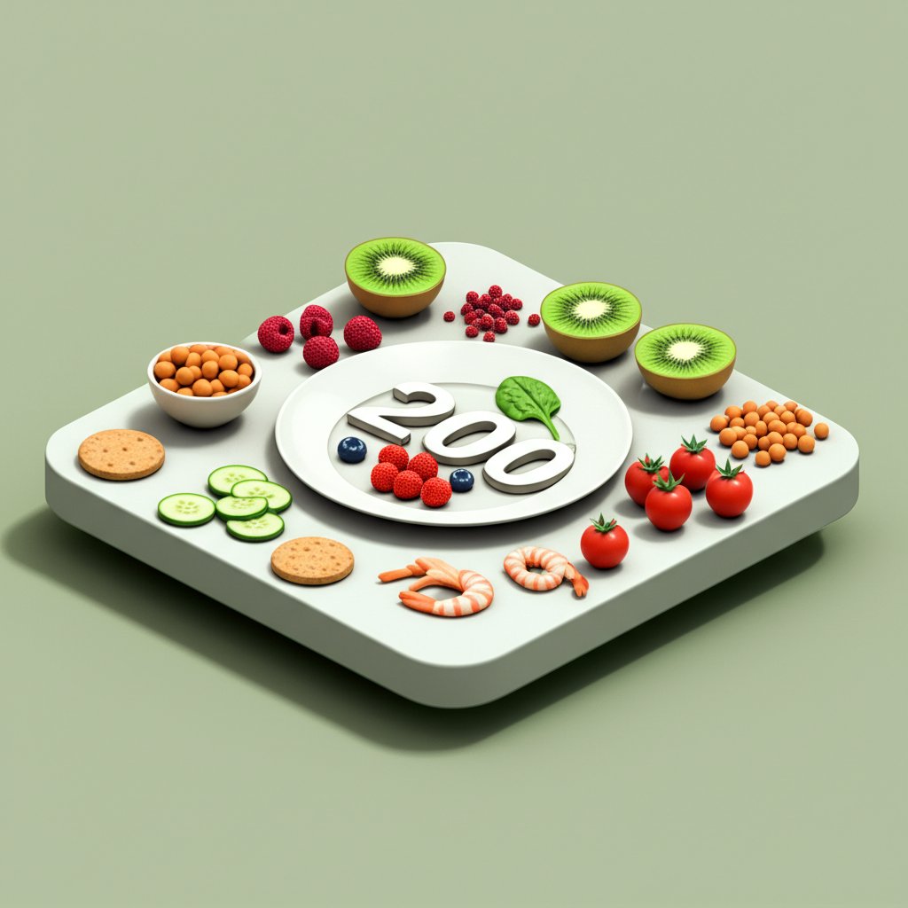 Healthy 200 calorie meal ideas for weight management and easy portion control.