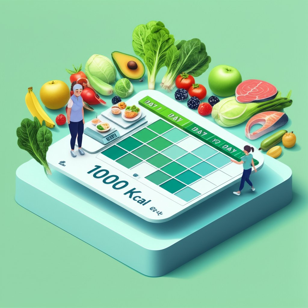 7-day 1000-calorie meal plan blueprint for effective weight loss.